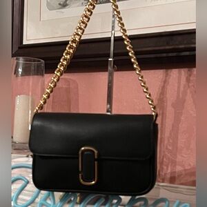 The Marc Jacobs J Marc Shoulder Bag in Black Leather